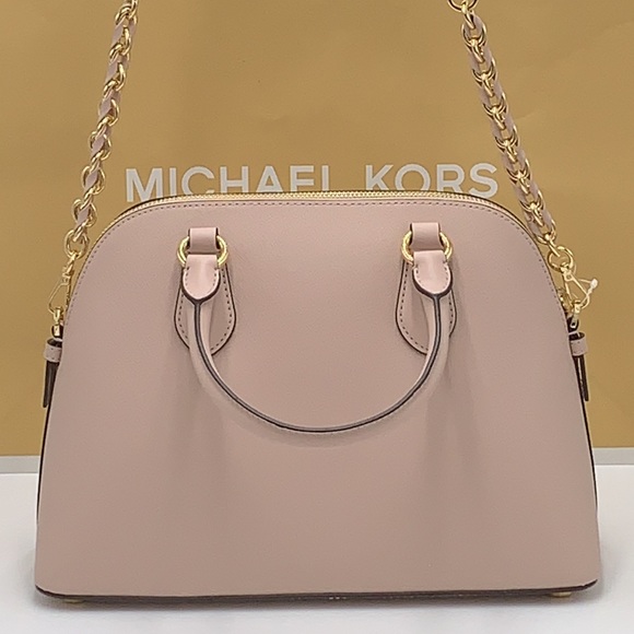 MICHAEL KORS VERONICA MEDIUM DOME Saffiano Leather SATCHEL SOFT PINK COL… - Picture 11 of 16
